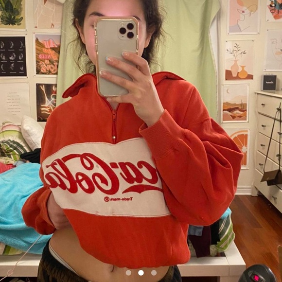 Coca Cola: vintage red quarter zip. Purchase in exclusive vintage store - Picture 2 of 3